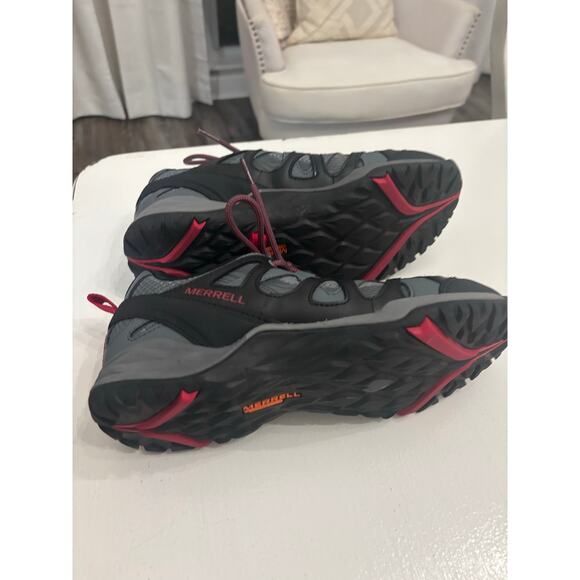 Merrell Siren Sport 2 Women’s Hiking Shoes  Turbulence Gray/Red, Size 7.5 - Picture 5 of 9